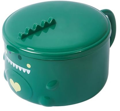 Gatuida 1 Pz. ciotola di spaghetti istantanei ciotola di ramen di dinosauro a forma di ciotola colazione scodella colazione fornitura di cucina Ciotola di zuppa Acciaio inossidabile Green