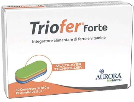 Aurora biofarma Triofer Forte - Integratore a Base di Ferro e Vitamine