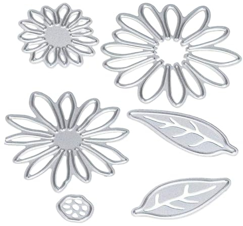 1 set blomma bladform skärande matriser metall stencil mall prägling stans schablon kreativ metallform för gör-det-själv-hantverk.