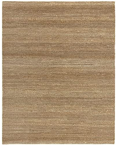 HAMID - Giralda Jute Rug 100% Natural Jute Fiber - Mjuk och höghållfast matta - Handvävd - Vardagsrum, matsal, sovrum, Hallmatta (Naturlig, 250x200 cm)