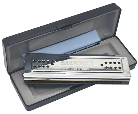 Professional Swan 24 Holes Key of C&G Double-side Tremolo Harmonica Mouth Organ Woodwind Instruments
