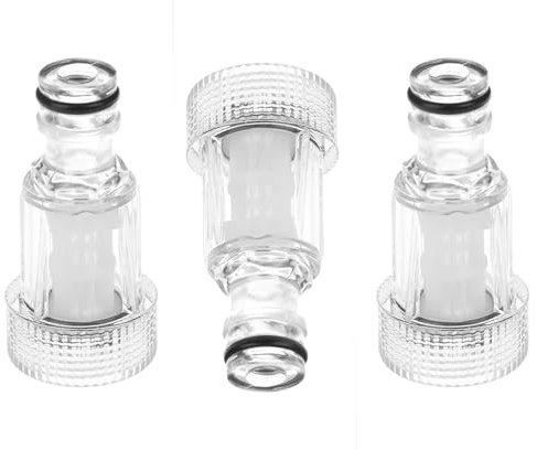 Hochdruckreiniger Pistole Adapter,3 PCS Kunststoff Maschine Wasserfilter Unterlegscheibe Einlassfilter 3/4 Zoll Anschluss für Hochdruckreiniger Schlauch Hochdruckreiniger Pistolenadapter