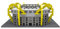 FOCO Offizielles Lizenzprodukt Borussia Dortmund Signal Iduna Park BRXLZ-Steine 3D-Mini-Fußballstadion BAU-Set