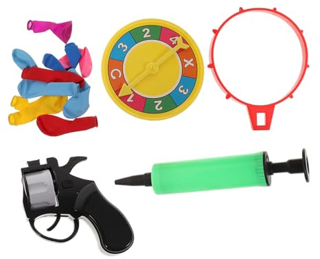 ibasenice Balloon Roulette Party Game Toy Interactive Prank Shooter Kit for Family Gatherings Birthday and Company Events
