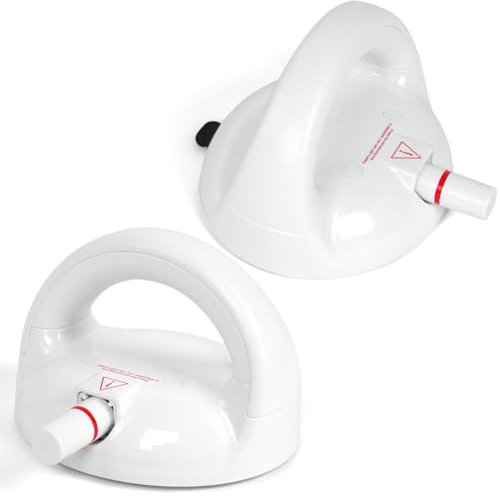 HOTUT Haltegriff Dusche,2 Stück Duschgriff Saugnapf groß,ohne Bohren abnehmbare Griffstangen für das Bad,Badewannengriff für Schwangere Kinder Senioren