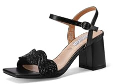 QUEEN HELENA Sandales élégantes avec strass Chaussures ouvertes avec bracelet femme ZM9656, Noir , 36 EU