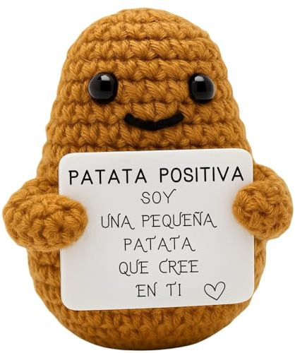 Patata Positiva© | Regalo Original y Divertido | Decoración Hogar | Idea Graciosa | Cumpleaños y Fiesta | Niña Niño Mujer Hombre Hermano Hermana Amigo | Sorpresa Oficina Compañero | Peluche Motivadora