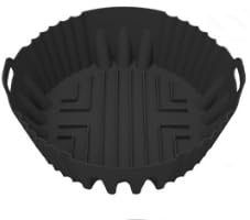 QOUBNIC Teglie per Friggitrice ad Aria, Stampo in Silicone per Friggitrice ad Aria Calda per Max AF160EU 5,2 L Rotondo Tappetino Stampi per Ninja 5,2 L,e CRI 4,7L/5,5L per Airfryer Microo