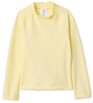 Amazon Essentials Jungen Langärmliges Rashguard-T-Shirt mit UPF 50, Hellgelb, 4 Jahre