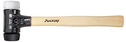 Wiha Schonhammer Safety mittelweich/sehr hart (26659) mit Hickory-Holzstiel, Rund-Schlagkopf