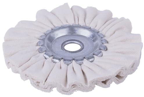 wolfcraft 2132000 Disque à polir coton aluminium 10 mm Diamètre 85 x 10 mm Argent