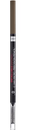 L'Oreal Paris Infallible Brows 24H Micro Precision Pencil, Precisely Defines Brows- 1.0 Ebony