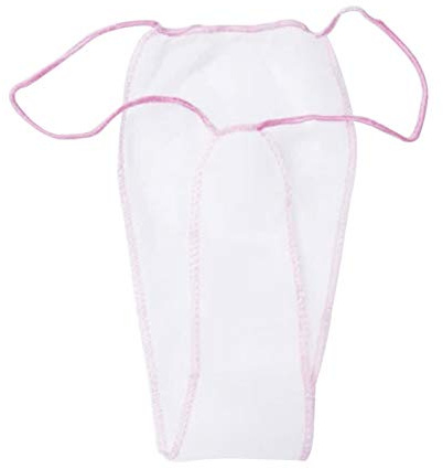 Jiakalamo 100 Pieces Disposable Thong Panties Spa T Thong Underwear Non Woven Fabrics Soft(White)