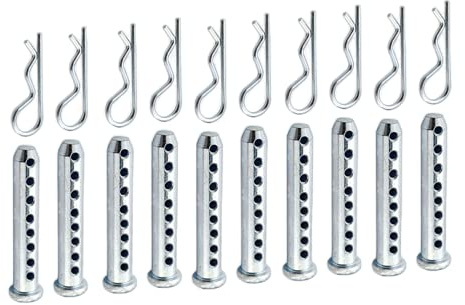 4-20Pack Multi-Hole Porous Eye Pins Clevis Pins Adjustable Clevis Pins kit, Fastener for Farming Machine Air Cool Diesel Engine Accessories (M6, 10)