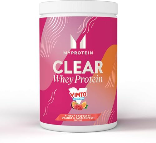 Myprotein Clear Whey Isolate Protein Powder | Vimto Raspberry, Orange & Passionfruit - 20 Servings | 20g Protein | Fruity Protein Juice Drink with Low Sugar | Low-Calorie Protein Water