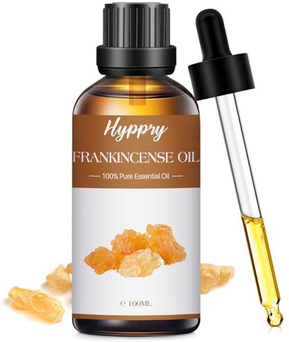 Hyppry 100ml Frankincense Essential Oils, 100% Pure Natural Frankincense Resin Oil for Diffuser, Aromatherapy, Skin Care, Perfume