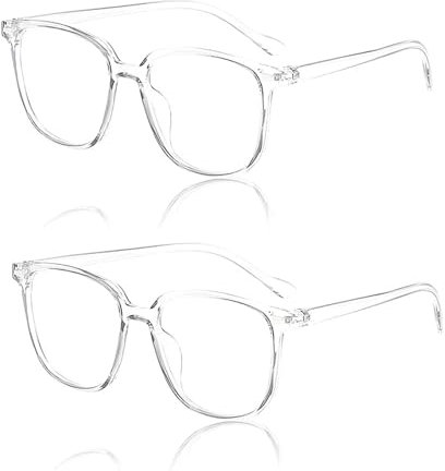 Exsbtay 2 Stück Blaulichtfilter Brille, Schützende Computerbrille Für Damen Und Herren, Blue Light Blocking Glasses, Blaulichtbrille UV Blockiert, Augenbelastung reduzieren, Mode für Damen Herren