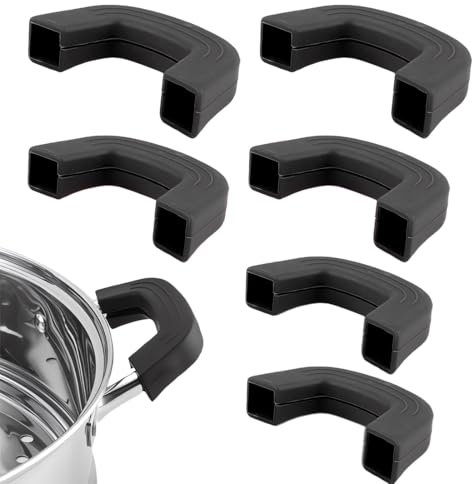 MIRKUZI Presine, 3 paia di manici per pentole in silicone presine in silicone protezione cucina cottura in padella ciotole da forno wok padelle