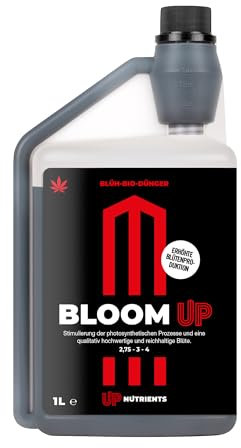 UP NUTRIENTS Bio Stimulant de Floraison BLOOM UP 1L - Engrais Récoltes Fleurs et Bourgeons - NPK 2,75 3 4 - Stimulation Photosynthèse - Fleurs Abondantes et de Qualité
