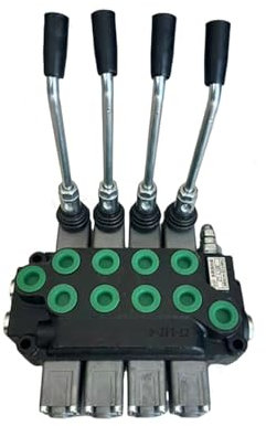 LIULIQ Hydraulic Directional Control Valve, Manual Multi-way Valve with Double Action Mode and Two-way Flow Direction, Stable Performance for Small Tractors, Trailer, Loaders, Log Splitter