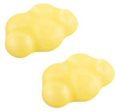 DSWZLQDXB 2pcs Boutons pour Chambre d'enfant Couleur mate Poignées D'armoire porcelaine Céramique Poignet Placard Mignon Tirage de Meubles pour Tiroir,Armoires,Cuisine,Forme de nuage (yellow)