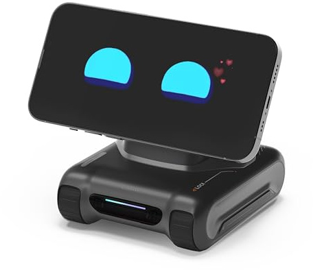 LOOI Robot-Space Black-AI Desktop Companion,ChatGPT&Gemini Voice Interaction,Visual Understanding,Personality&Memory,10W Wireless Charging,Tech&Gadget Gift,Electronic pets,Toy,Geek,Desktop Setup