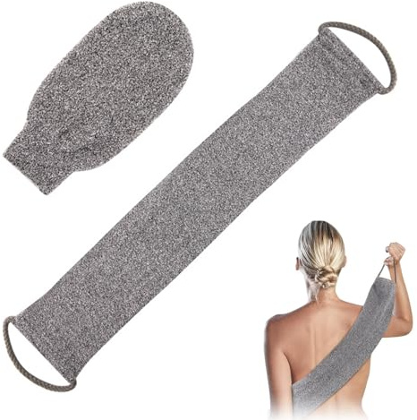 Fiberskrubbsele, skrubba bakskrubb duschskrubb, avlastare för män och kvinnor dusch för djuprengöring, slappna av din kropp