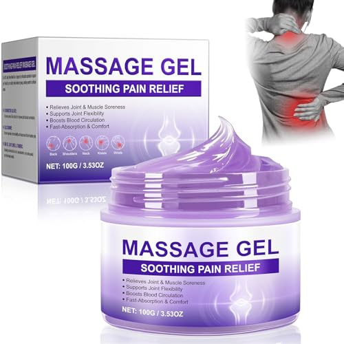 Kurkuma & Emuöl Gelenkschmerz-Massagegel, Beruhigendes Massagegel Gegen Schmerzen & Beruhigend, Soothing Massage Gel Für Rücken, Nacken, Hände, Knie - Gelenkschmerzgel für alle Hauttypen