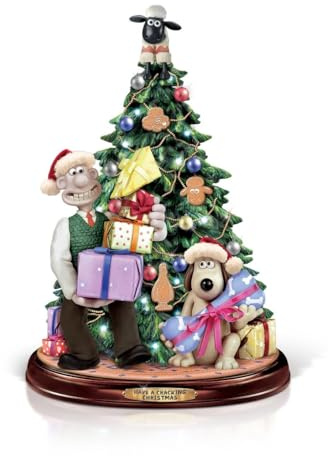 The Bradford Exchange Wallace & Gromit Illuminated Christmas Tabletop Tree