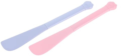 Toyvian Lot de 2 Cuillères Spatules pour Animaux Ouvre-boîte Longue Poignée pour Nourriture Humide Outils pour Nourrir Chats et Chiens Accessoire Pratique Bleu et Rose pour Service Facile