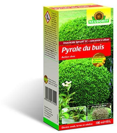 Neudorff Pyrale du Buis Insecticide Spruzit Concentré 100ml | Contre les Ravageurs du Buis Oeufs, Larves et Adultes | Action Choc