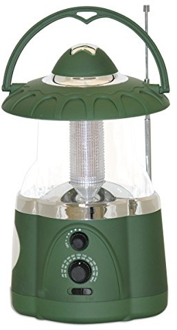 NORTHPOINT 190485 12-LED Lantern with 4-LED Flashlight & AM/FM Radio (Green)
