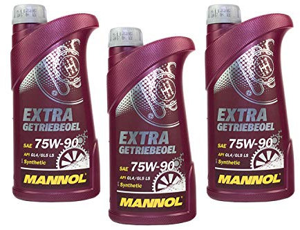 MANNOL Getriebeöl Extra Getriebeoel 75W-90 API GL 4/GL 5 LS 3 Stück á 1 Liter
