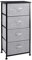 Amazon Basics Fabric 4-Drawer Storage Organizer Unit for Closet, Black