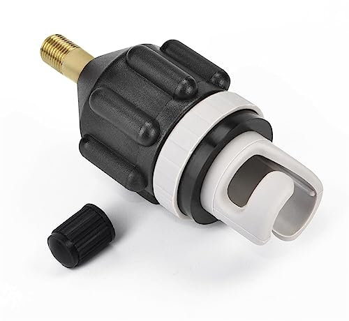 Universal Air Valve Adaptor,SUP inflator Pump Adapter for Boat Dinghy Stand Up Paddle Kayak (black)
