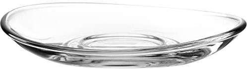 Leonardo Napoli Untertasse 1 Stück spülmaschinengeeigneter Glas-Unterteller für Napoli Kaffee- und Latte Macchiato-Gläser 1er Set Ø 14 cm, 024204