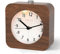 aboveClock Wecker Analog Ohne Ticken, Wecker Holz mit Snooze, Nachttisch Retro Wecker mit Nachtlicht, Tischuhr Analog Batteriebetriebe【1×AA-Batterie erforderlich】- Naturholz in Braun