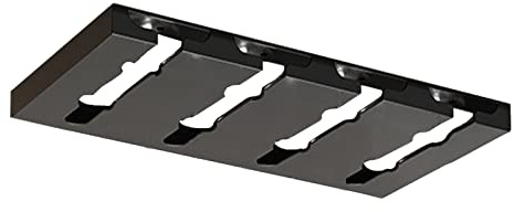 Gittcoll Vinglasställ, rostfritt stål, under skåp, stamartiklar, hängande hållare, ingen borrning, metall, vinglas, bägare, torkförvaring, för skåp, kök, bar (4 fack)