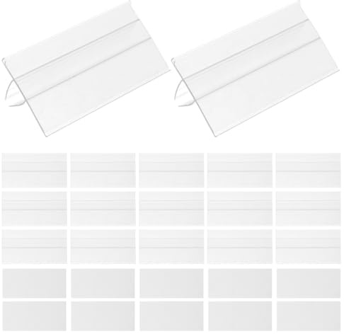 OUNONA Transparente Regaletikettenhalter Für Drahtregale 50 Stück Etikettenhalter Aus Kunststoff Regalklammern Für Preisschilder Und Regalbeschriftung Im Einzelhandel Und Büro