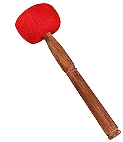 Cuenco tibetano, martillo de fieltro de lana budista que produce un sonido hermoso, pacífico, calmante y relajante