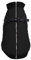 Bobby Easy Hundemantel mit integriertem Geschirr, Rückenlänge 44 cm, Fleece-Innenfutter, Reißverschluss Oben, reflektierend, Schwarz