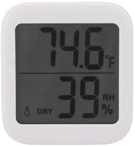 Digital Termometer Hygrometer Inomhus Utomhus med Magnetisk Rygg & Stativ - 2.1 LCD -skärm för Hemmakontorets Växthus - Exakt Temperaturfuktighetsmonitor