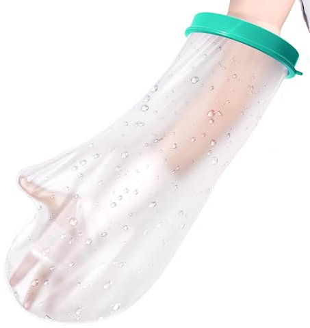 Zssxysm Cast Cover for Shower Arm, Waterproof Protector, Finger Dressing & Bandage Protection Sleeves, Reusable Cover for Broken Short Arm, Elbow, Wrist, Hand Wound