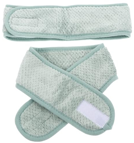 NOLITOY 2pièces Bandeau de Maquillage pour Femmes à Utiliser Lors du Lavage du Visage Douche Lot de Bandeaux