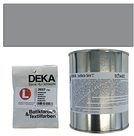 CREATIV DISCOUNT NEU Textilfarbe/Batikfarben/Stoff-Färbefarben, Serie L, 10g, Dunkelgrau