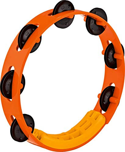 Meinl Percussion Drum Circle Tambourine - 2-reihiges Tamburin mit Stahl Schellen - Durchmesser 8 Zoll - Siam Eiche / Stahl, Mehrfarbig (VR-TA2-ROM)