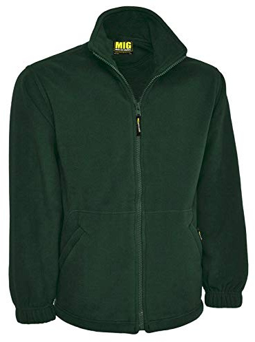 MIG - Mud Ice Gravel Mens Full Zip Classic Fleece Jackets Sizes XS to 4XL Suitable for Work & Leisure (4XL - XXXXL, Bottle Green)