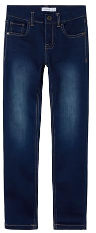 NAME IT Nkmtheo Xslim Swe Jeans 3113-th Noos Pantalones, Niños, Dark Blue Denim, 134