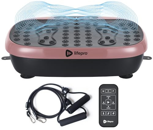Lifepro Vibration Plate Exercise Machine with Magnetic Acupoints - Full Body Vibration Platform for Beginners and Recovery - Ideal for Lymphatic Drainage Muscle Toning and Overall Fitness