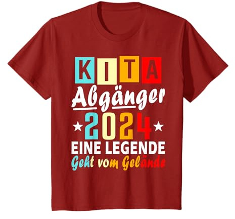 Kita Abgänger 2024 Schulkind Einschulung Schule Letzter Tag T-Shirt